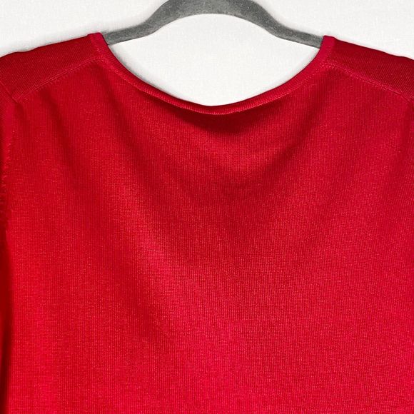 Coldwater Creek Cardigan Sweater Womens Medium Cherry Red Silk Blend - Picture 7 of 11